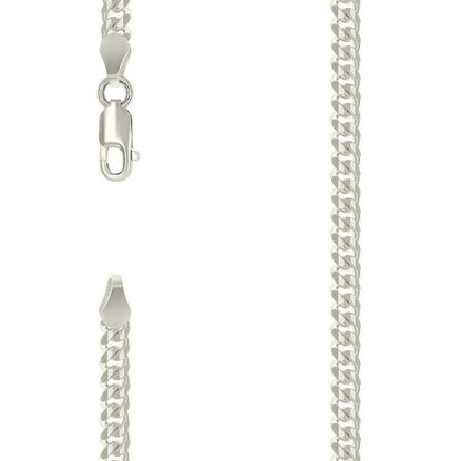 925 Silver Solid Miami Cuban Chain 4mm