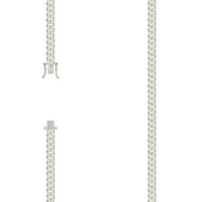 925 Silver Solid Miami Cuban Chain 5mm