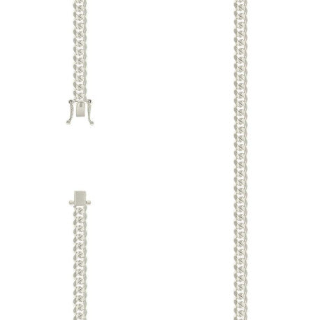 925 Silver Solid Miami Cuban Chain 5mm
