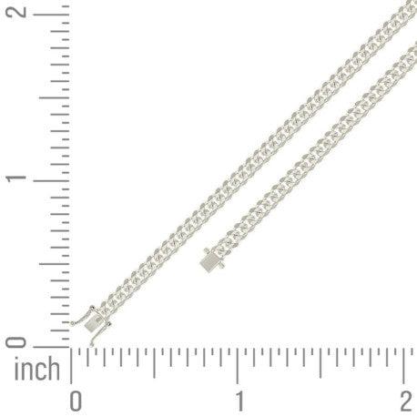 925 Silver Solid Miami Cuban Chain 5mm