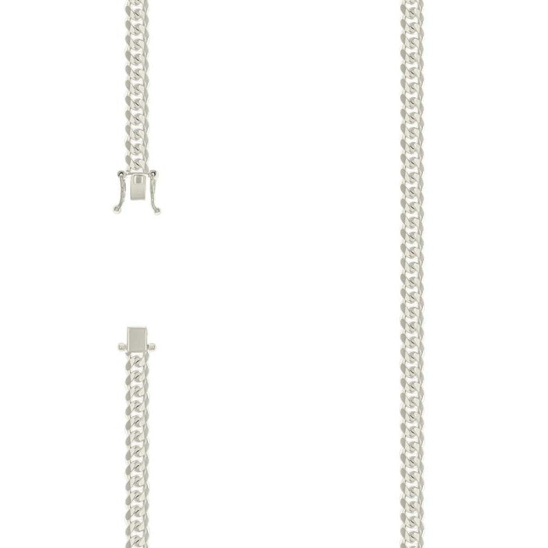 925 Silver Solid Miami Cuban Chain 5mm