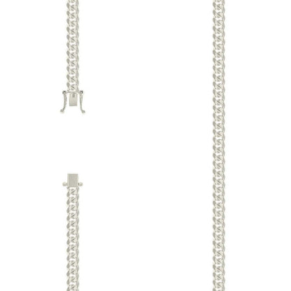 925 Silver Solid Miami Cuban Chain 5mm