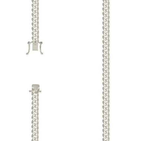 925 Silver Solid Miami Cuban Chain 6.3mm