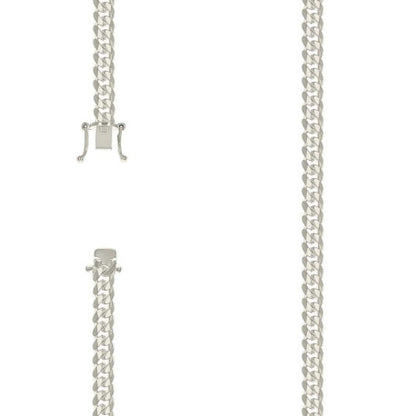 925 Silver Solid Miami Cuban Chain 6.3mm