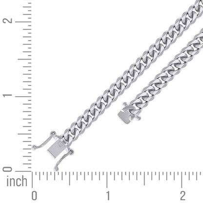 925 Silver Solid Miami Cuban Chain 6.3mm