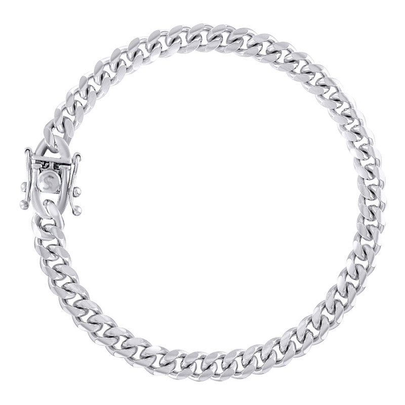 925 Silver Solid Miami Cuban Chain 6.3mm