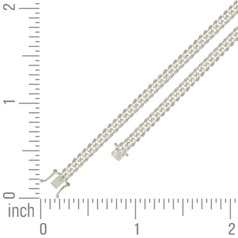 925 Silver Solid Miami Cuban Chain 6.3mm