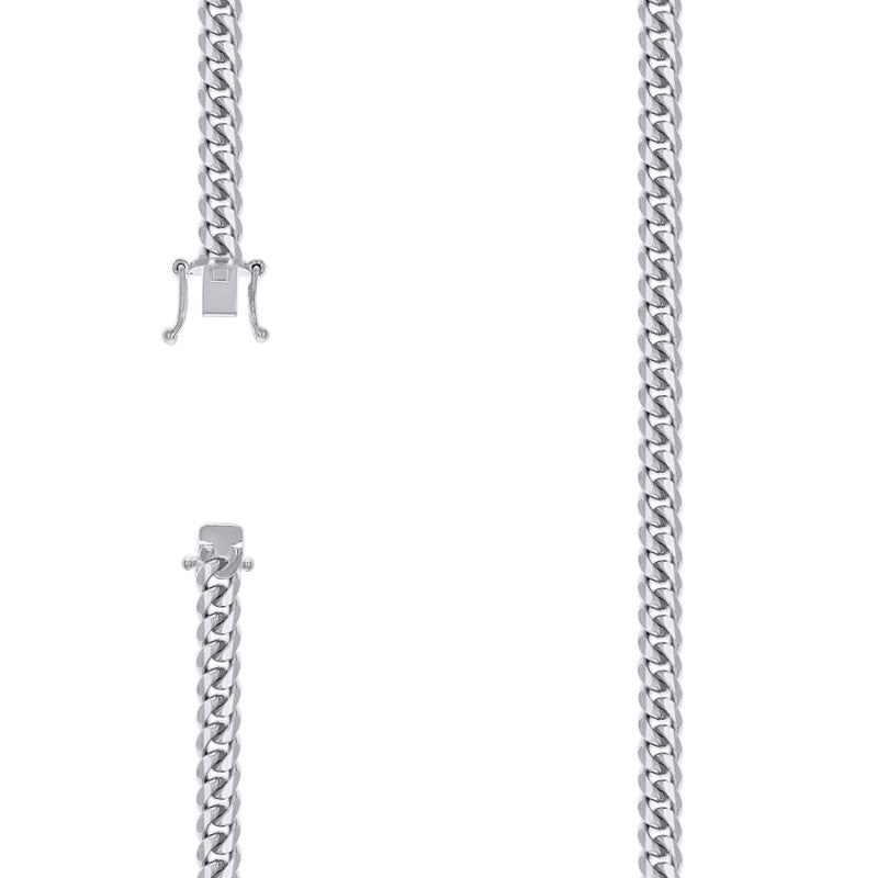 925 Silver Solid Miami Cuban Chain 6.3mm