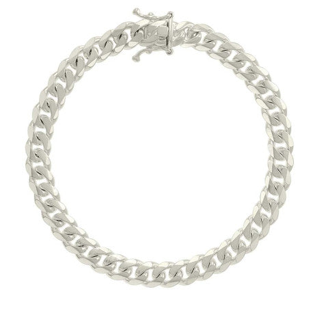 925 Silver Solid Miami Cuban Chain 7mm