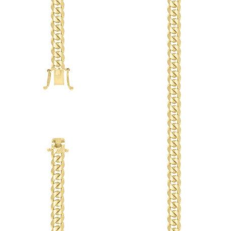 925 Silver Solid Miami Cuban Chain 7mm