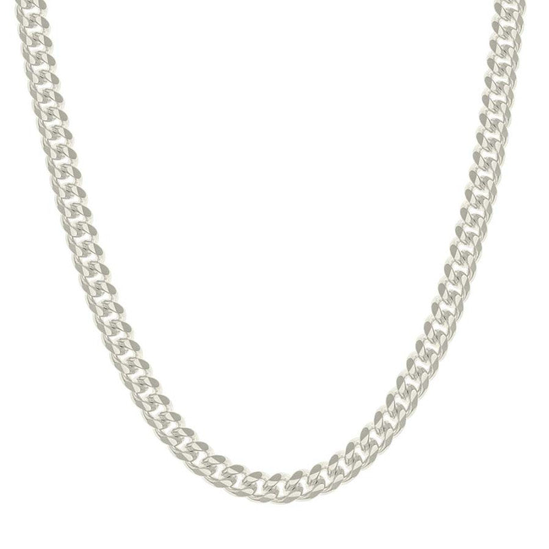925 Silver Solid Miami Cuban Chain 7mm