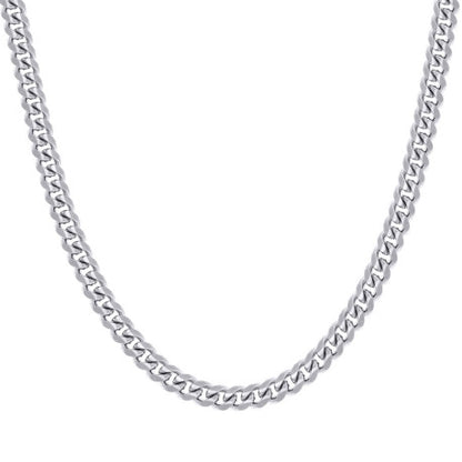 925 Silver Solid Miami Cuban Chain 7mm