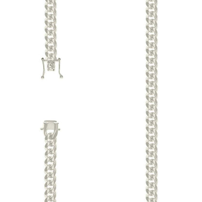 925 Silver Solid Miami Cuban Chain 7mm