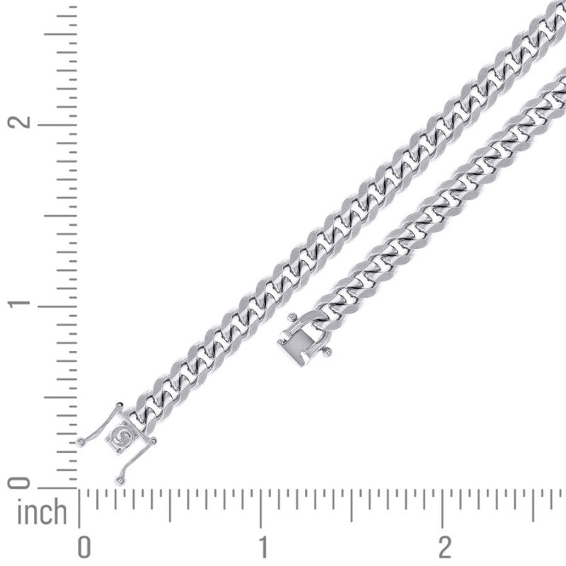 925 Silver Solid Miami Cuban Chain 7mm