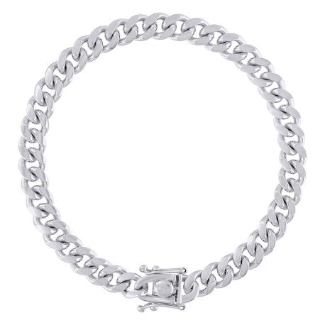 925 Silver Solid Miami Cuban Chain 7mm