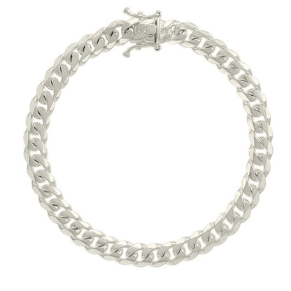 925 Silver Solid Miami Cuban Chain 7mm