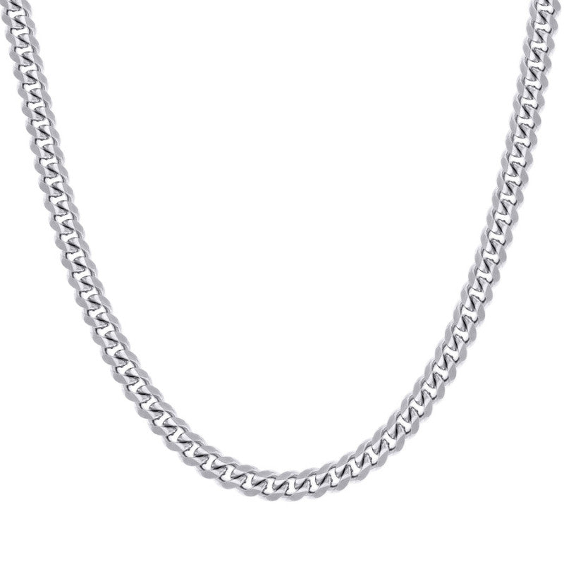 925 Silver Solid Miami Cuban Chain 7mm