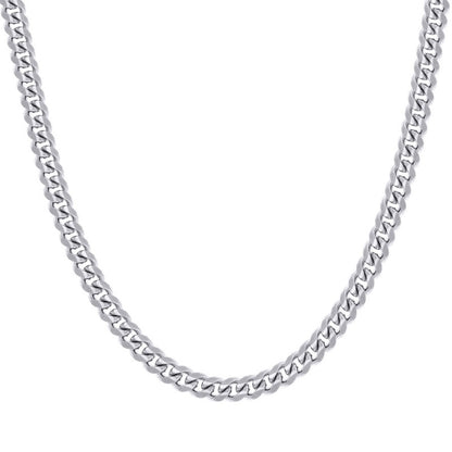 925 Silver Solid Miami Cuban Chain 7mm
