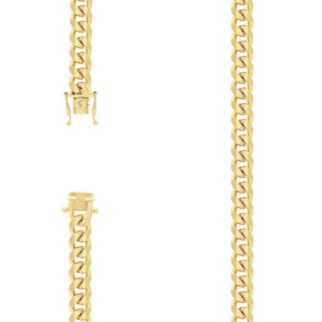 925 Silver Solid Miami Cuban Chain 8.4mm
