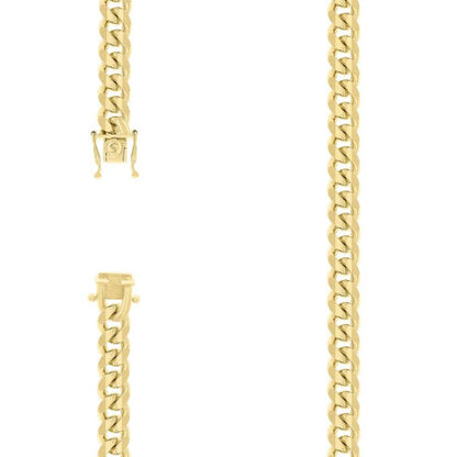 925 Silver Solid Miami Cuban Chain 8.4mm
