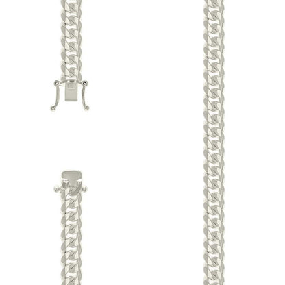 925 Silver Solid Miami Cuban Chain 8.4mm