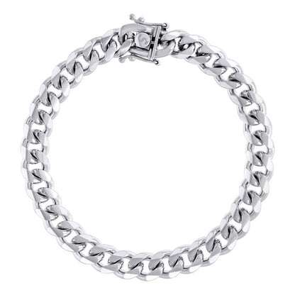 925 Silver Solid Miami Cuban Chain 8.4mm