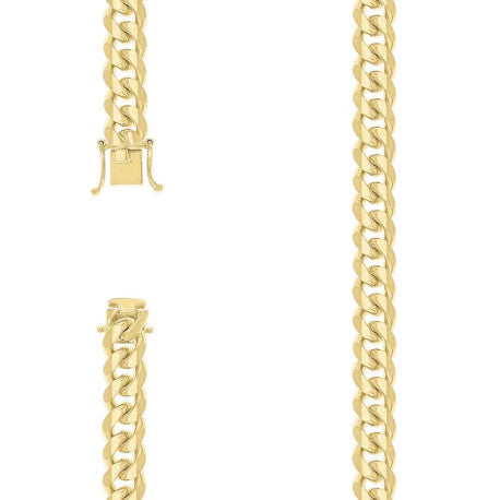 925 Silver Solid Miami Cuban Chain 9.8mm