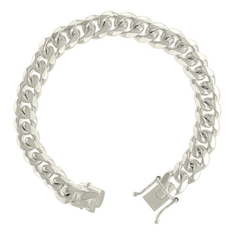 925 Silver Solid Miami Cuban Chain 9.8mm