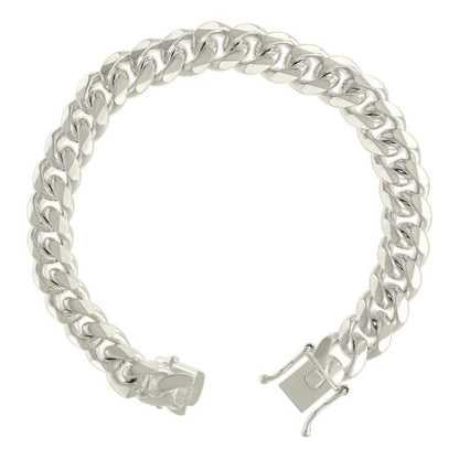 925 Silver Solid Miami Cuban Chain 9.8mm
