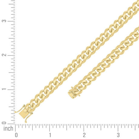 925 Silver Solid Miami Cuban Chain 9.8mm