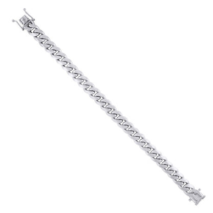925 Silver Solid Miami Cuban Chain 9.8mm