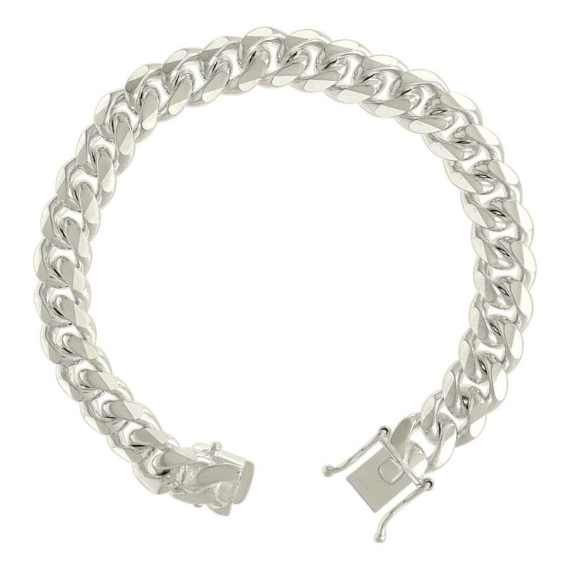 925 Silver Solid Miami Cuban Chain 9.8mm