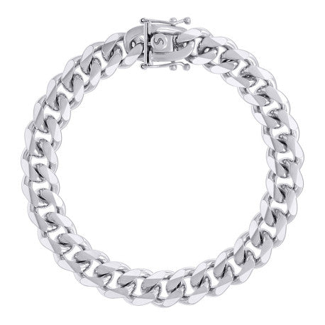 925 Silver Solid Miami Cuban Chain 9.8mm