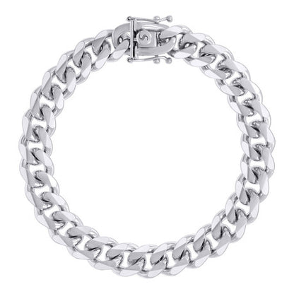 925 Silver Solid Miami Cuban Chain 9.8mm