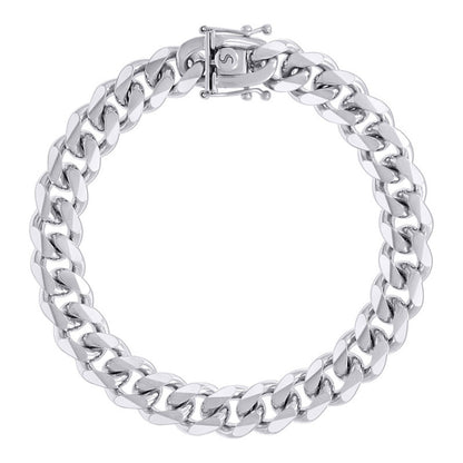 925 Silver Solid Miami Cuban Chain 9.8mm