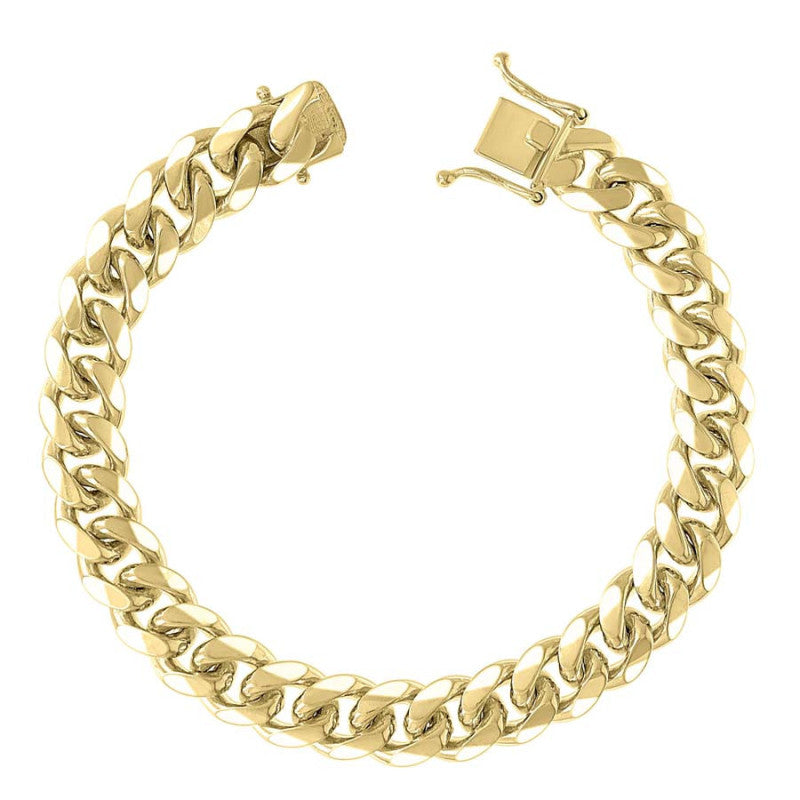 925 Silver Solid Miami Cuban Chain 9.8mm
