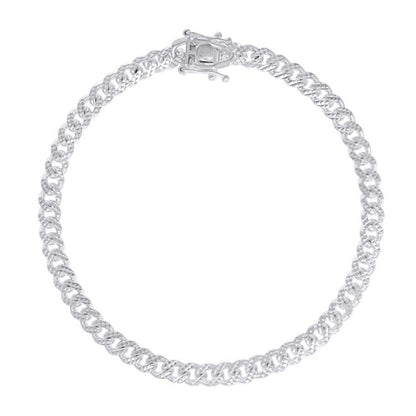 925 Silver Solid Miami Cuban Pyramid Chain 4.9mm