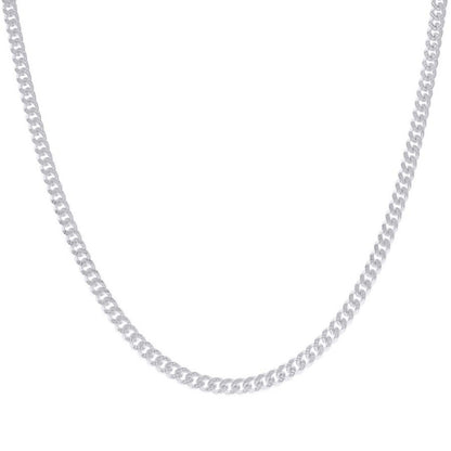 925 Silver Solid Miami Cuban Pyramid Chain 4.9mm