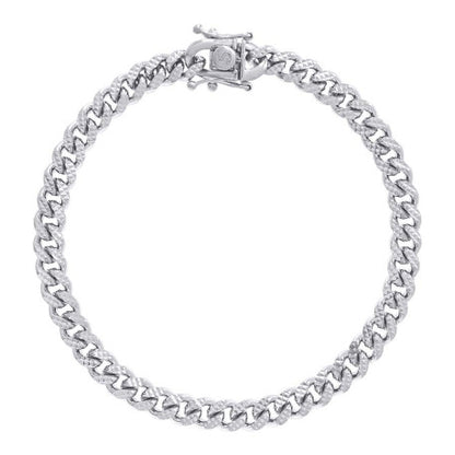 925 Silver Solid Miami Cuban Pyramid Chain 6.3mm