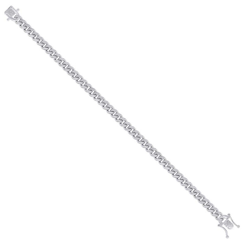 925 Silver Solid Miami Cuban Pyramid Chain 6.3mm