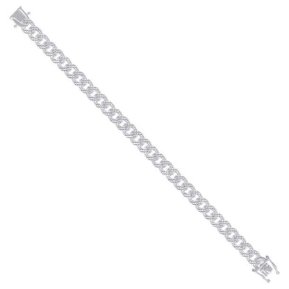 925 Silver Solid Miami Cuban Pyramid Chain 8.4mm