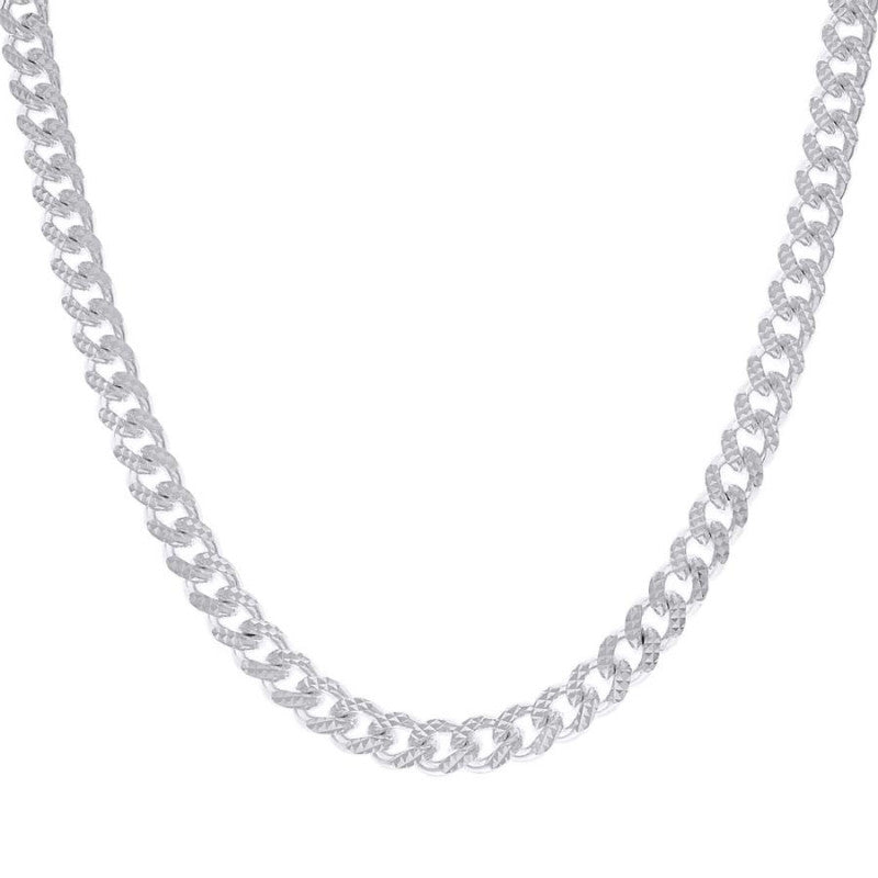 925 Silver Solid Miami Cuban Pyramid Chain 8.4mm
