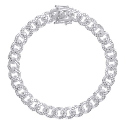 925 Silver Solid Miami Cuban Pyramid Chain 8.4mm