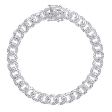 925 Silver Solid Miami Cuban Pyramid Chain 8.4mm
