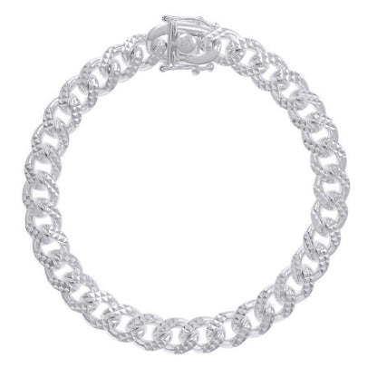 925 Silver Solid Miami Cuban Pyramid Chain 8.4mm