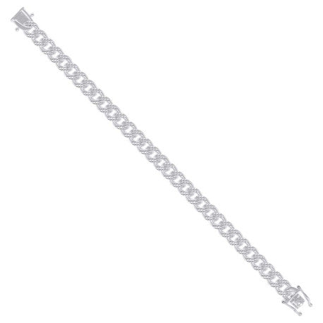 925 Silver Solid Miami Cuban Pyramid Chain 8.4mm
