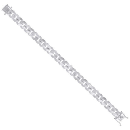 925 Silver Solid Miami Cuban Pyramid Chain 9.8mm