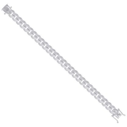 925 Silver Solid Miami Cuban Pyramid Chain 9.8mm