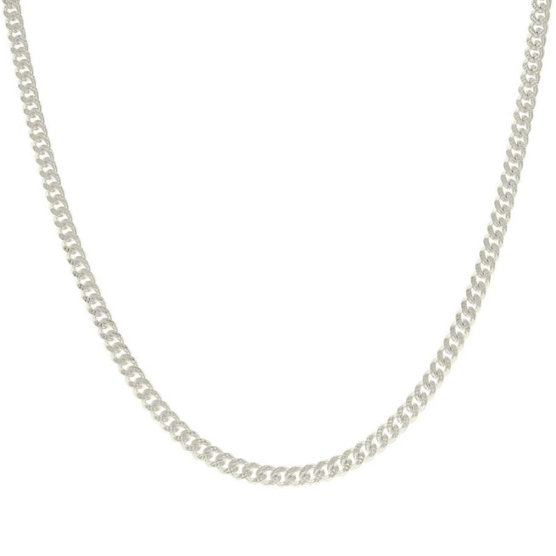 925 Silver Solid Miami Cuban Pyramid Chain Silver 4.9mm