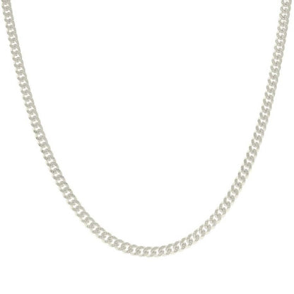 925 Silver Solid Miami Cuban Pyramid Chain Silver 4.9mm
